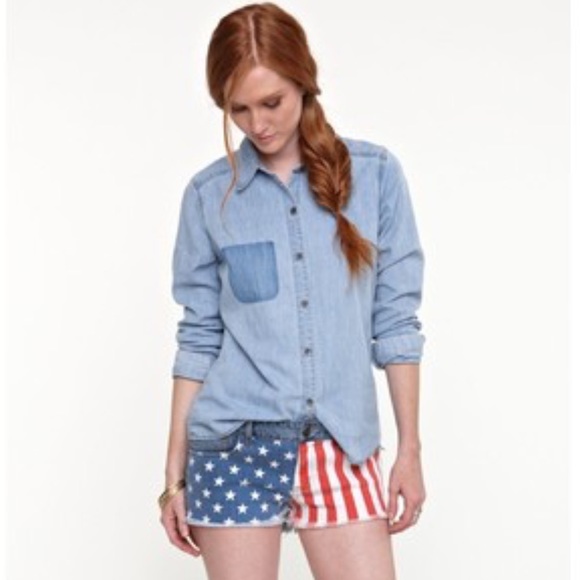 Check & Stripe Chambray Shirt - Picture 1 of 4